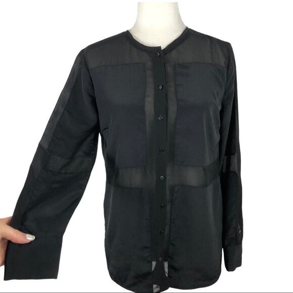 W118 By Walker Baker Benjamin Back Blouse Sheer XS - Picture 4 of 12